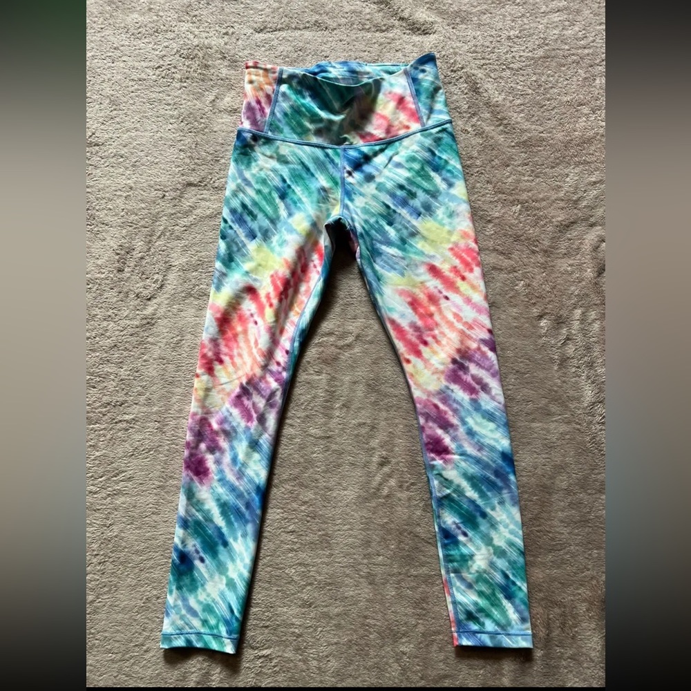 Athleta Love Proudly High Rise 7/8 Tight, Colorful Tie Dye, Size XSmall